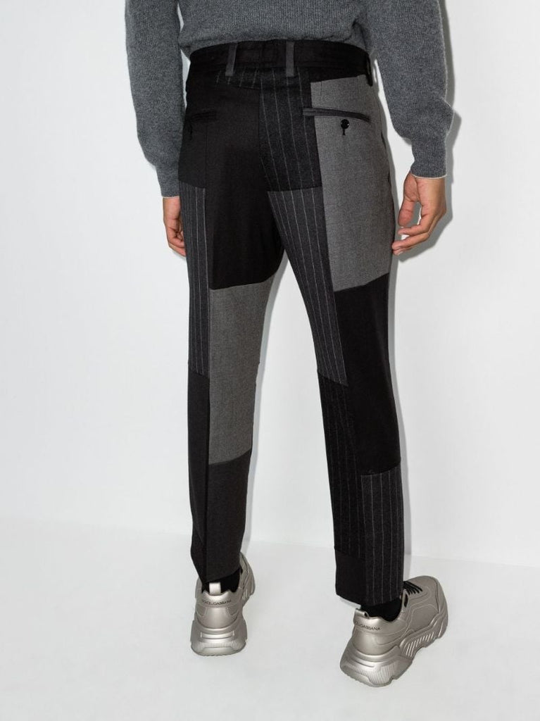 Drawstring Patchwork Trousers