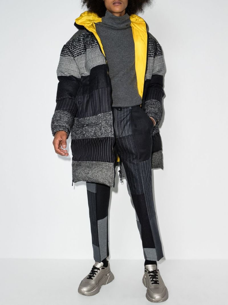 Drawstring Patchwork Trousers