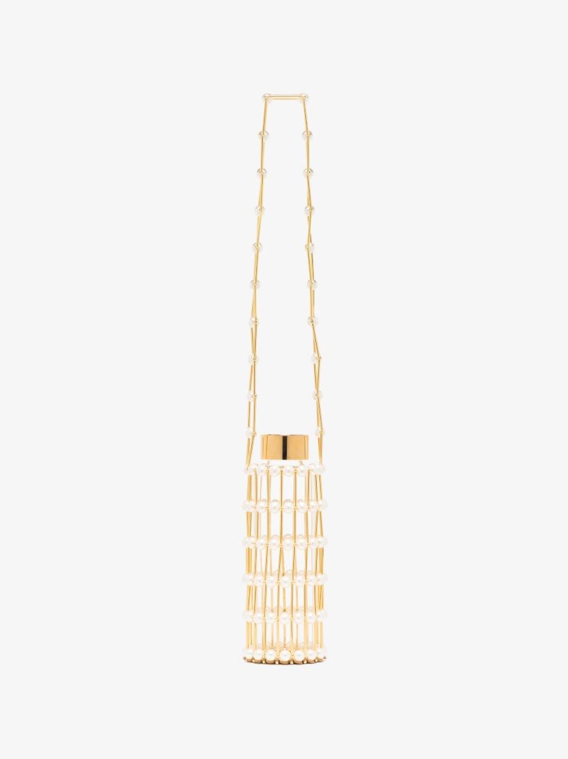 Gold-tone Le Jupon Beaded Bottle Bag