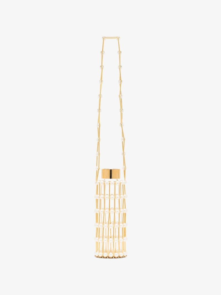 Gold-tone Le Jupon Beaded Bottle Bag