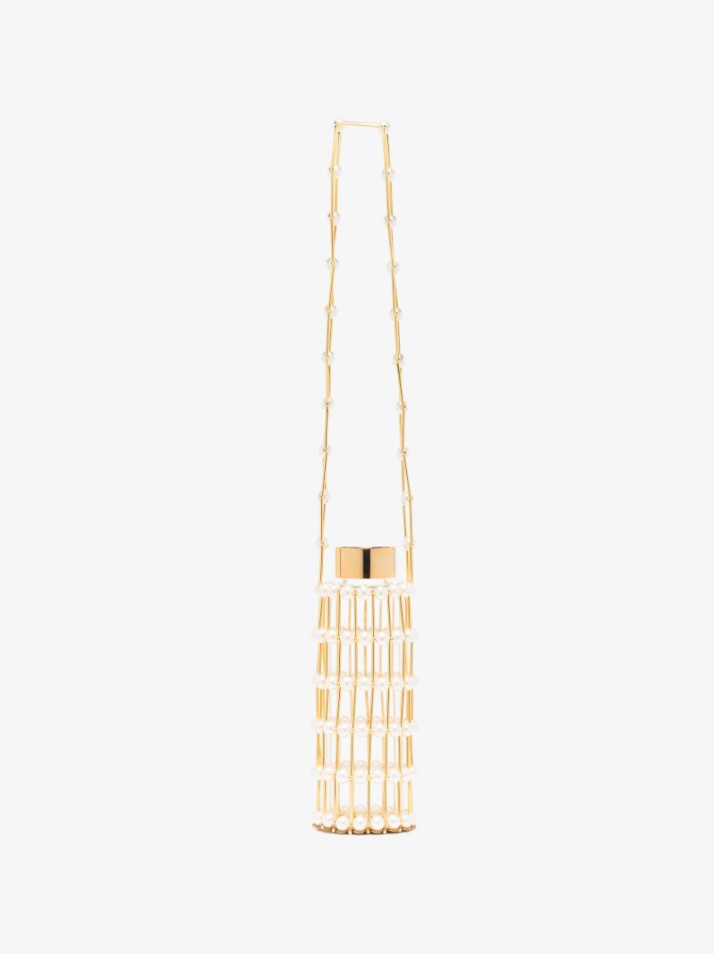 Gold-tone Le Jupon Beaded Bottle Bag