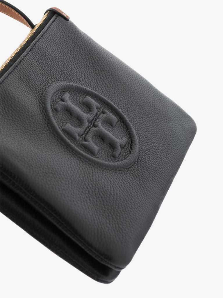 Black Perry BombÃ_x0083_Â© Leather Cross Body Bag