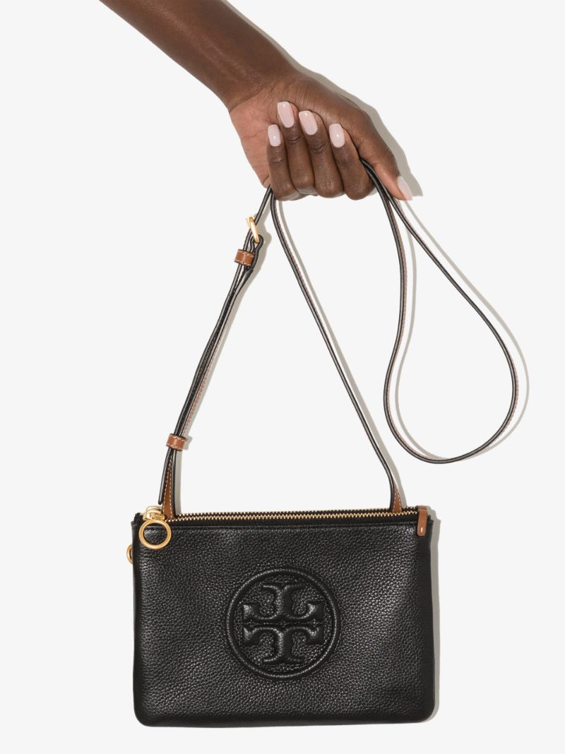 Black Perry BombÃ_x0083_Â© Leather Cross Body Bag