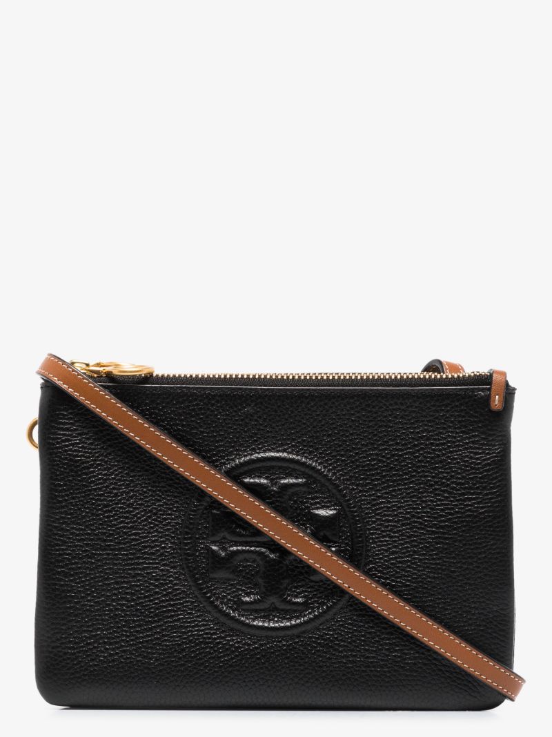 Black Perry BombÃ_x0083_Â© Leather Cross Body Bag