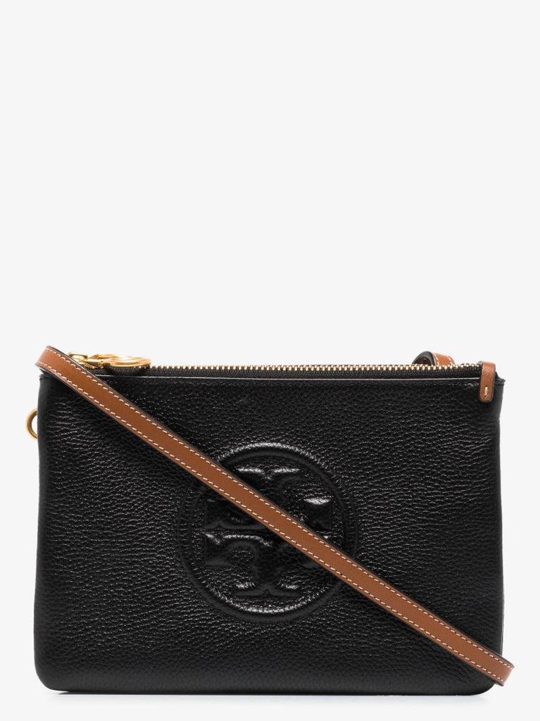 Black Perry BombÃ_x0083_Â© Leather Cross Body Bag