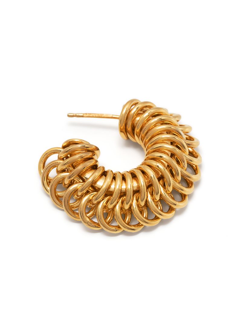 Gold-plated Disk Hoops Earrings