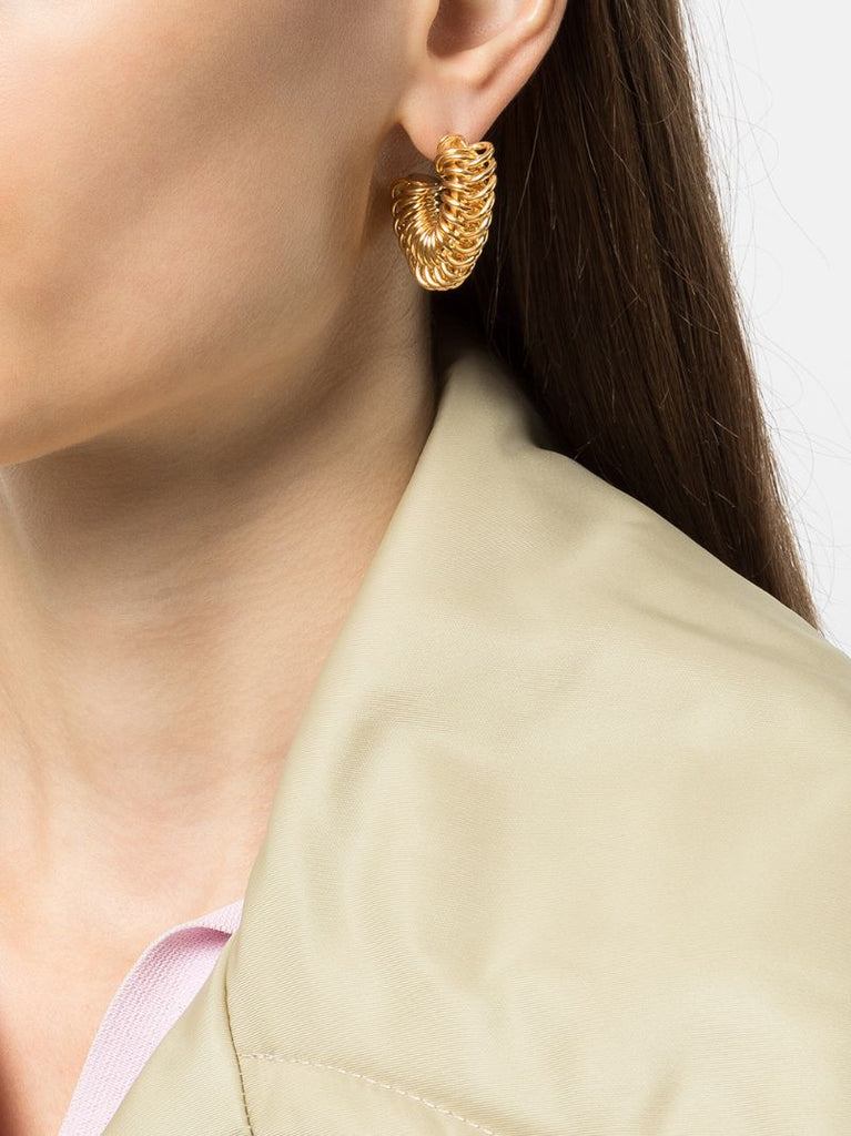 Gold-plated Disk Hoops Earrings