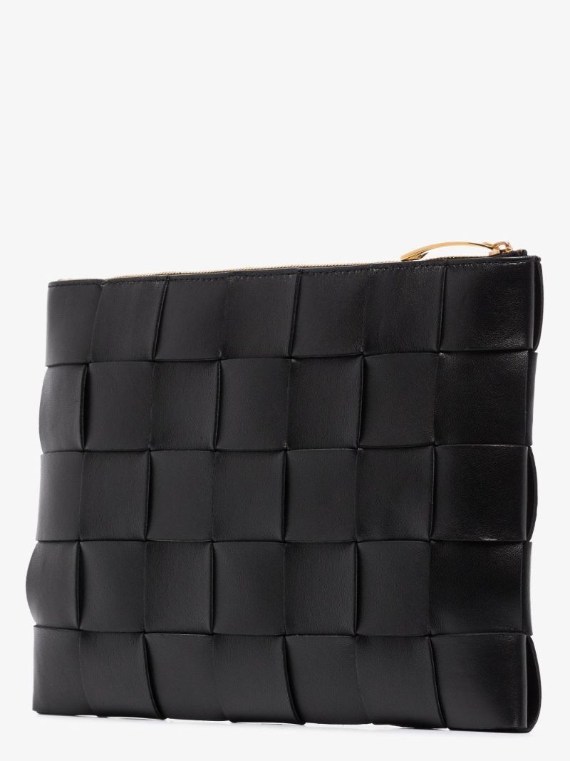 Black Medium Leather Pouch