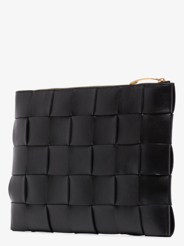 Black Medium Leather Pouch
