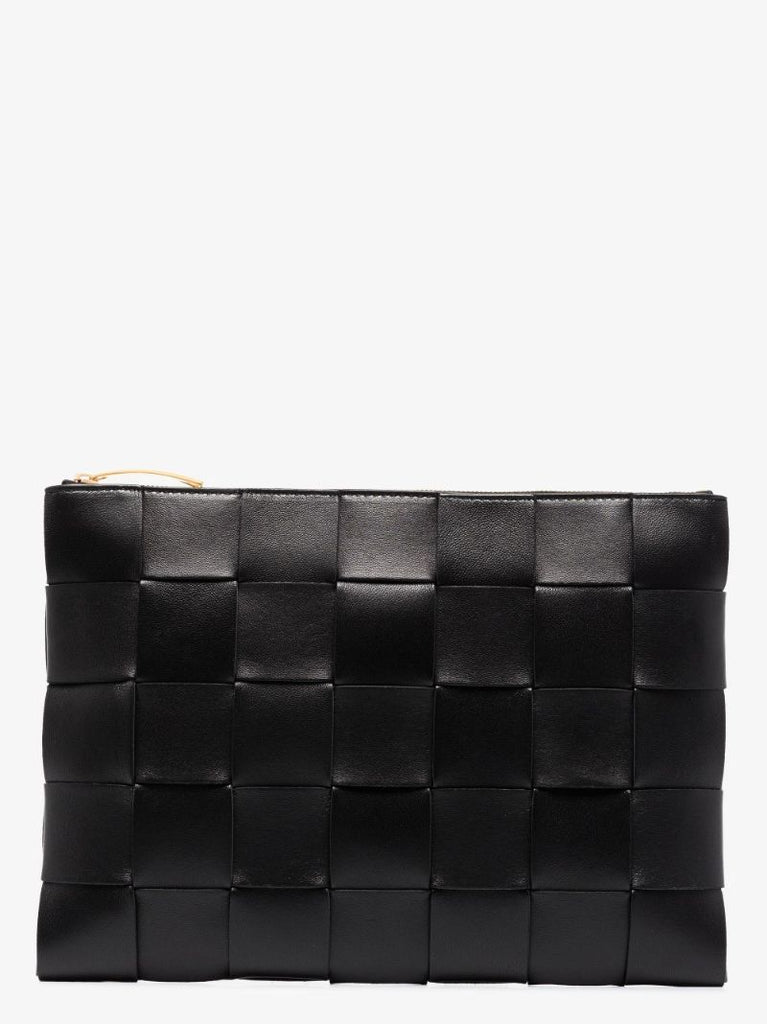 Black Medium Leather Pouch