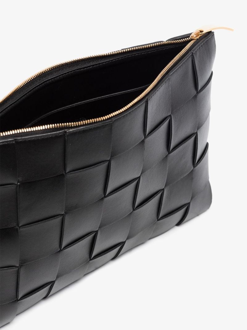 Black Medium Leather Pouch