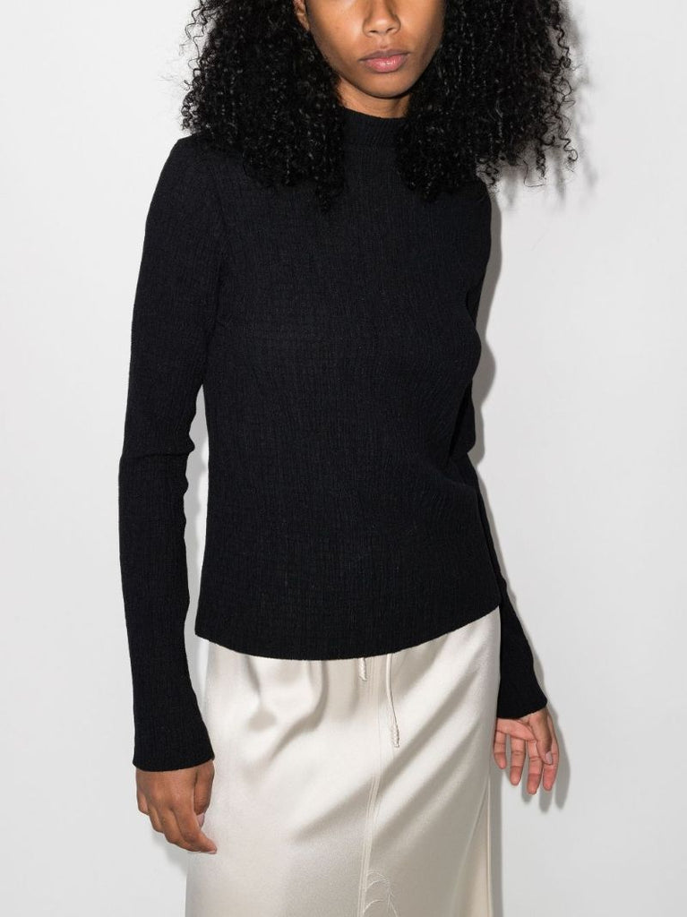 Textured High Neck Top