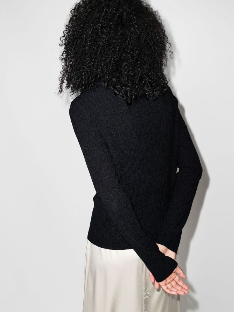 Textured High Neck Top