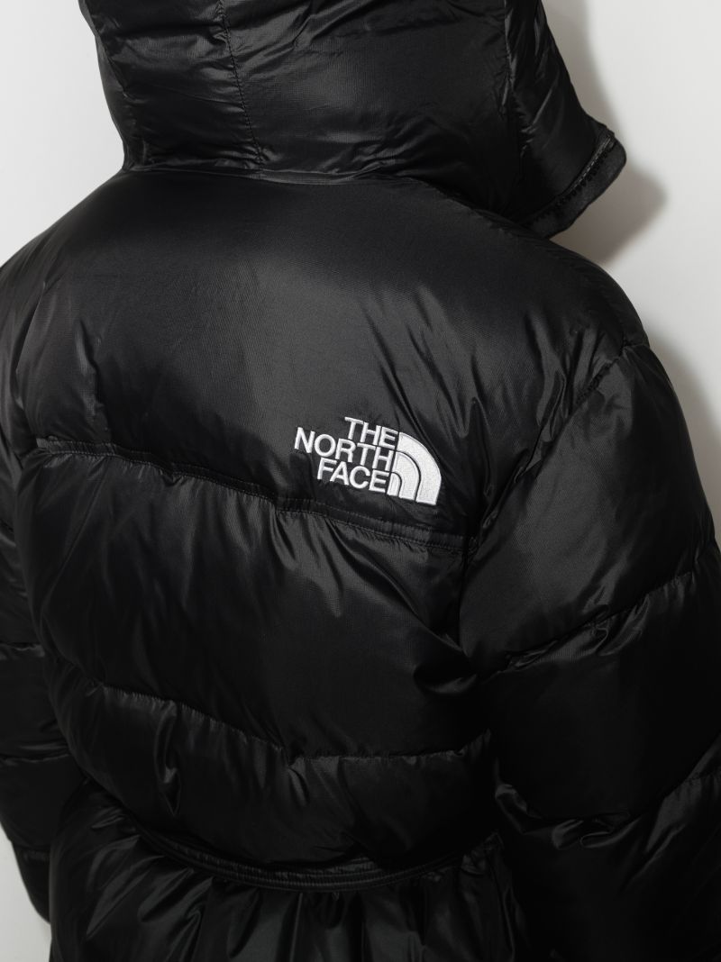 Black Nuptse Belted Parka Coat