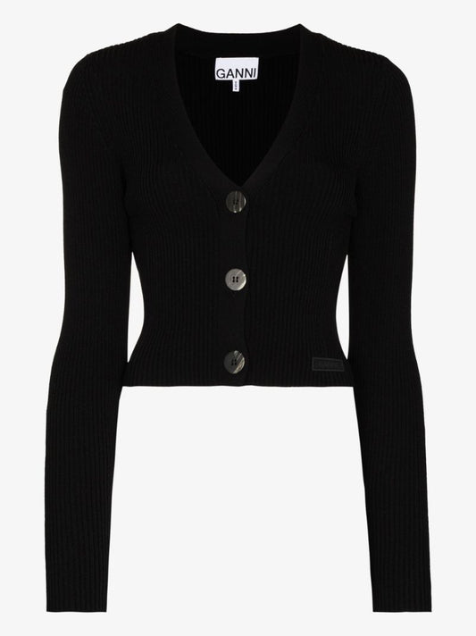 Long Sleeve Ribbed Knit Cardigan