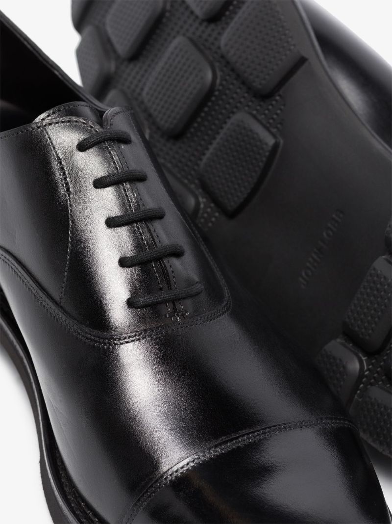 Black City Ii Leather Oxford Shoes
