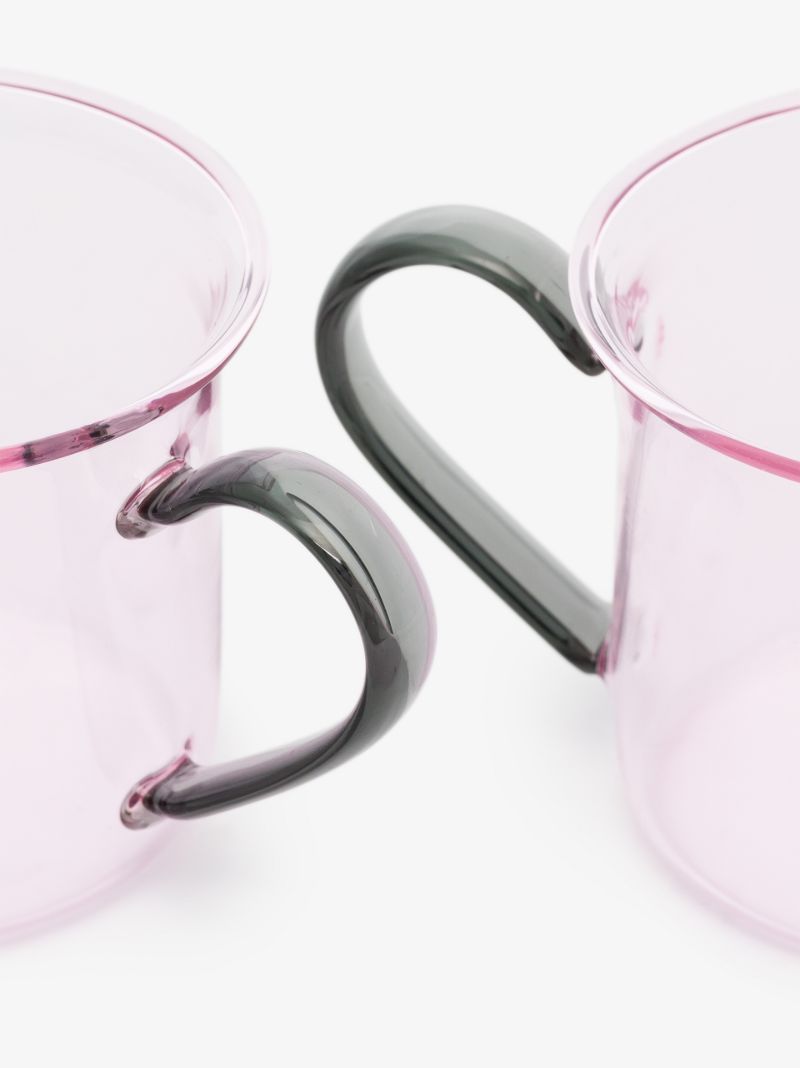 Pink Borosilicate Mug Set