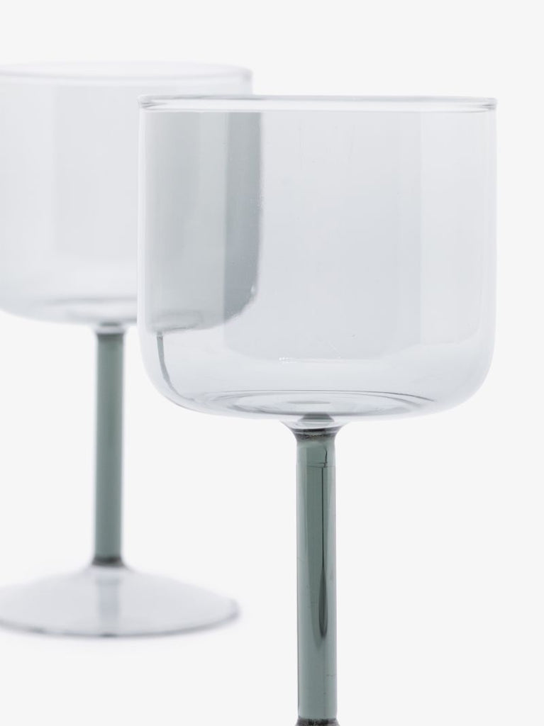 Grey Tinted Wine Glasses Set