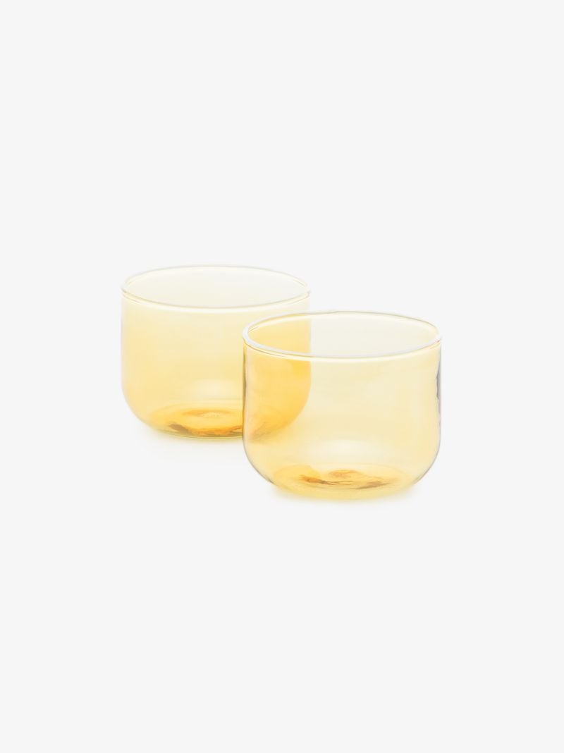 Yellow Tinted Glass Set