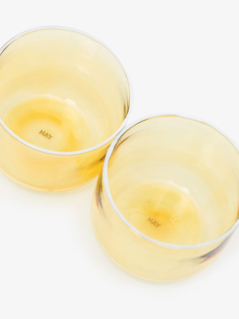 Yellow Tinted Glass Set
