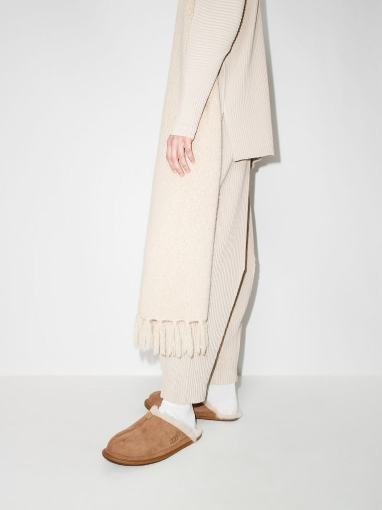 Brown Hyde Suede Slippers