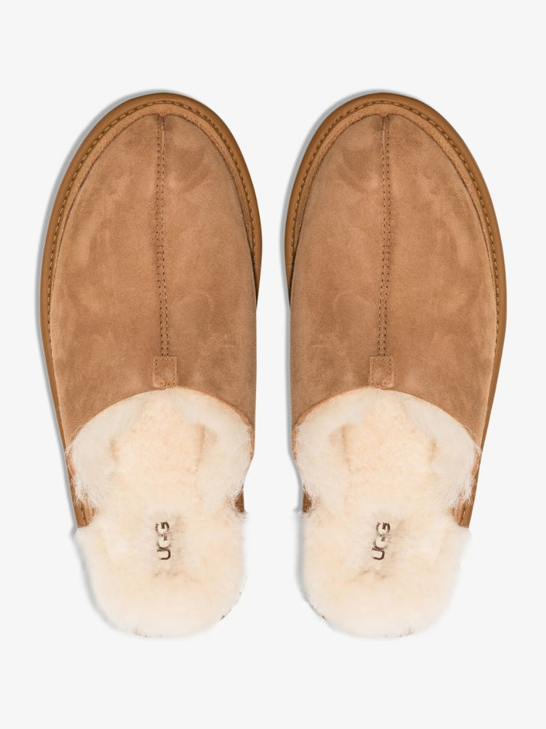 Brown Hyde Suede Slippers