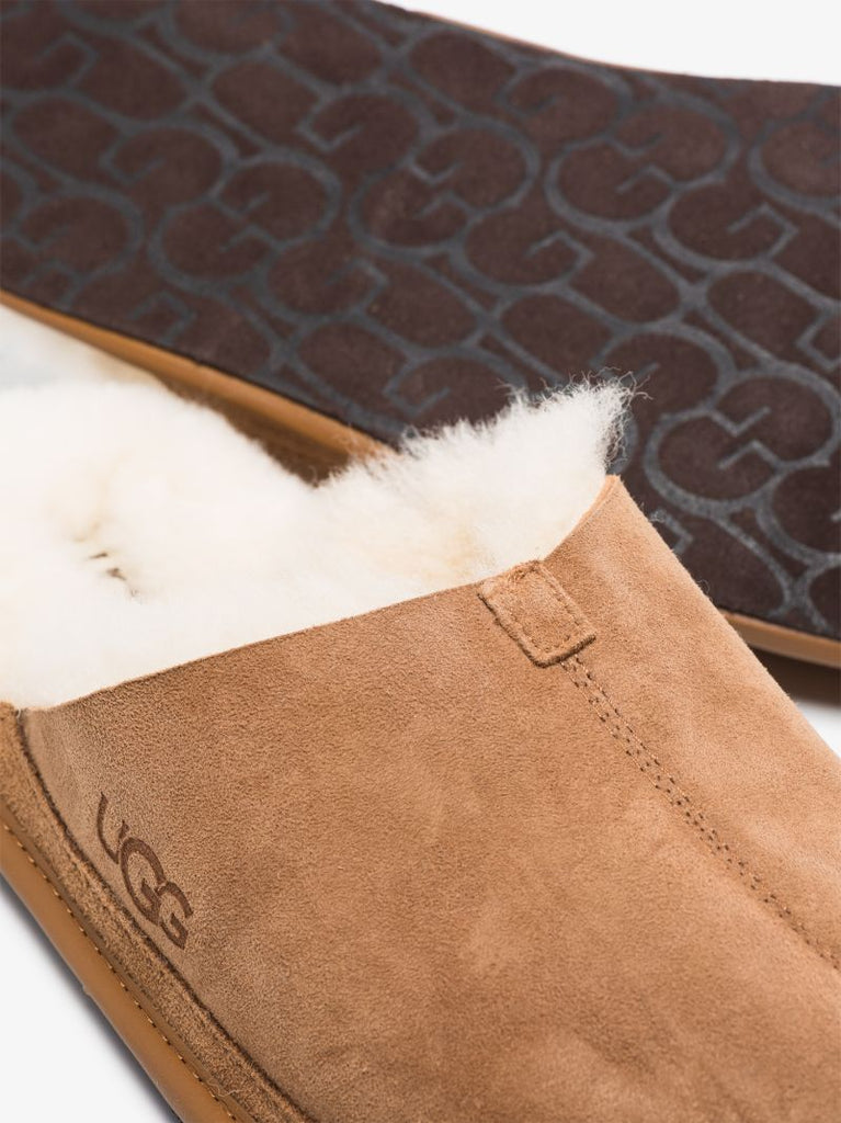 Brown Hyde Suede Slippers