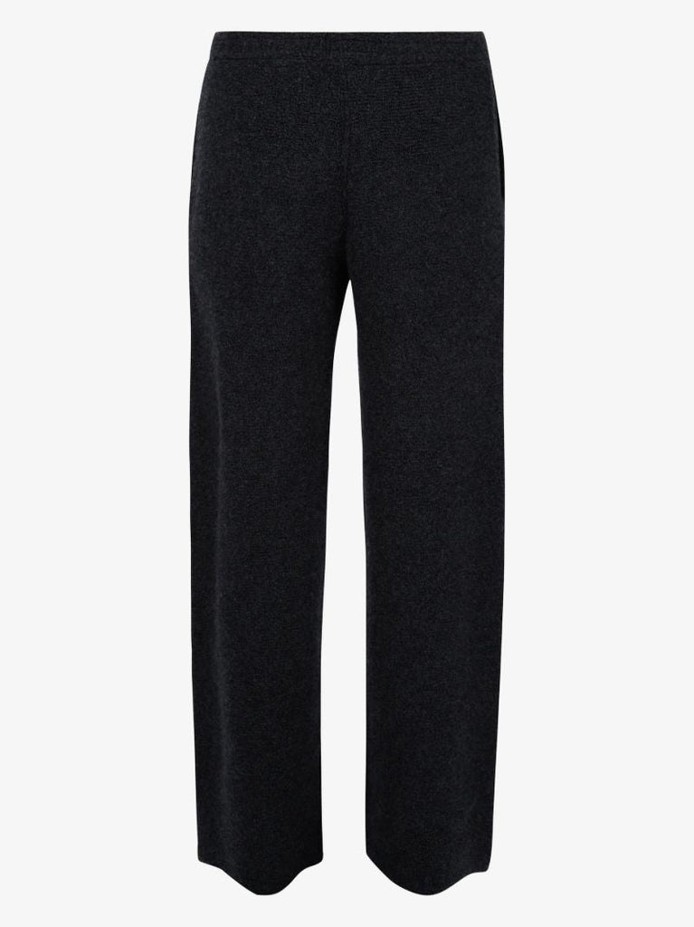 Black Knitted Cashmere Track Pants