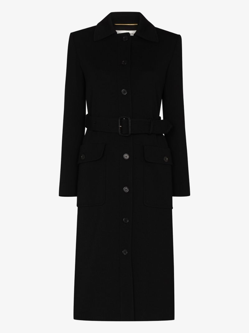 Single-breasted Belted Coat