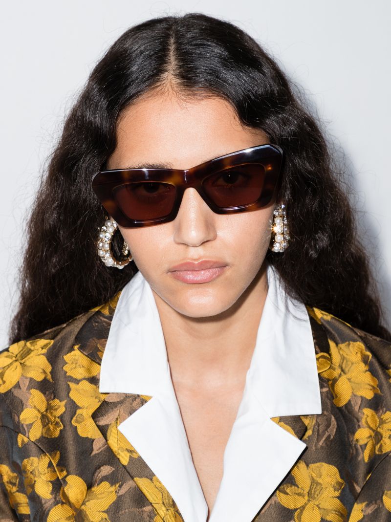 Brown Anagram Tortoiseshell Cat-eye Sunglasses