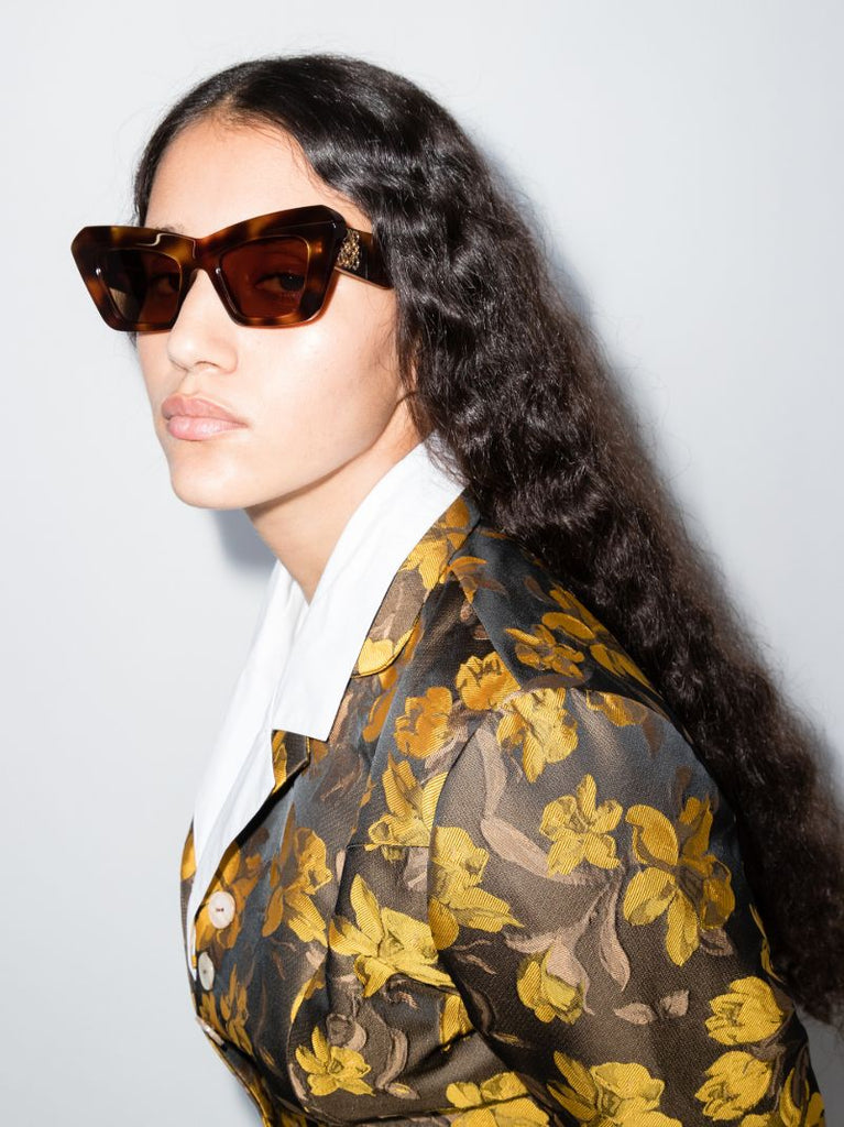 Brown Anagram Tortoiseshell Cat-eye Sunglasses