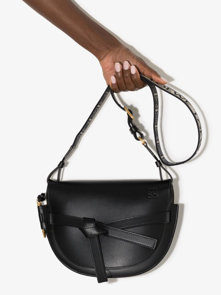 Black Gate Small Leather Shoulder Bag