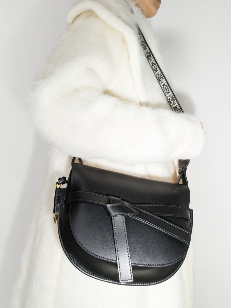 Black Gate Small Leather Shoulder Bag