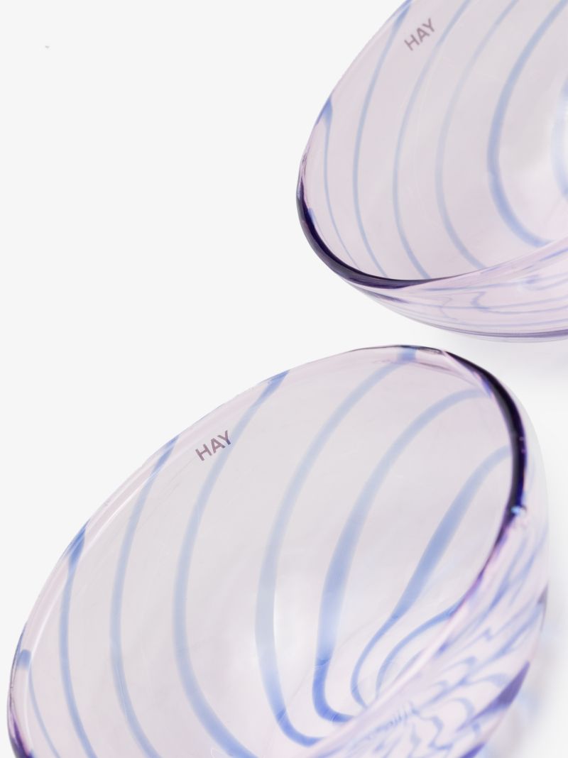 Pink Spin Glass Bowl Set