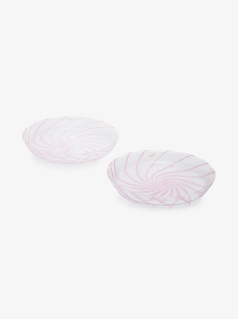 White Spin Glass Saucer Set