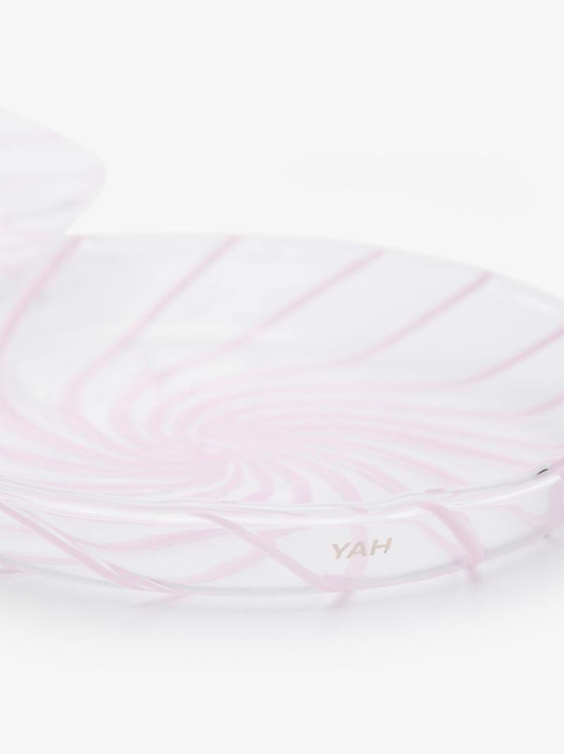 White Spin Glass Saucer Set