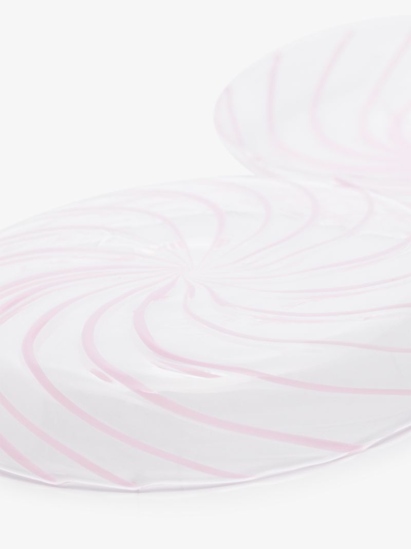 White Spin Glass Saucer Set