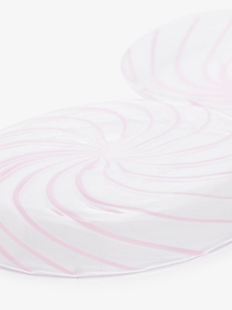White Spin Glass Saucer Set
