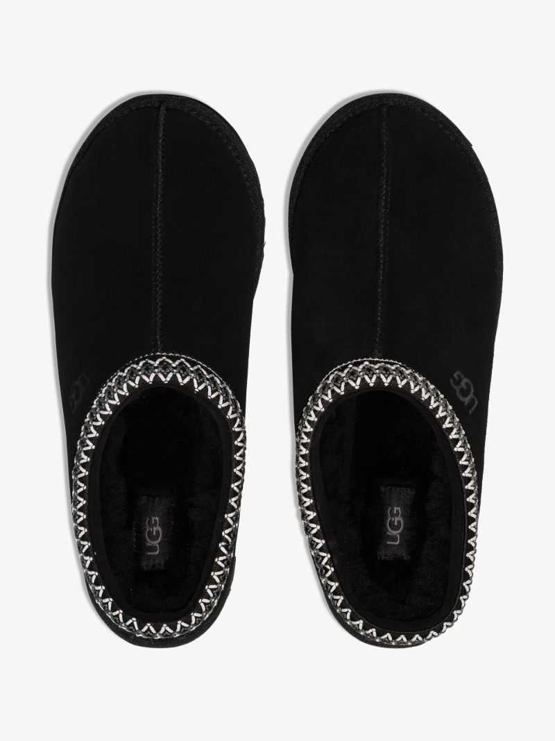 Black Tasman Suede Slippers