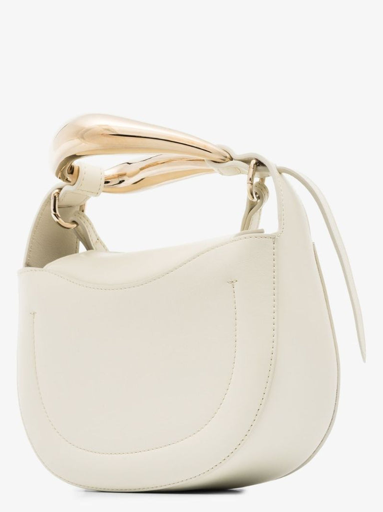 White Kiss Small Leather Top Handle Bag