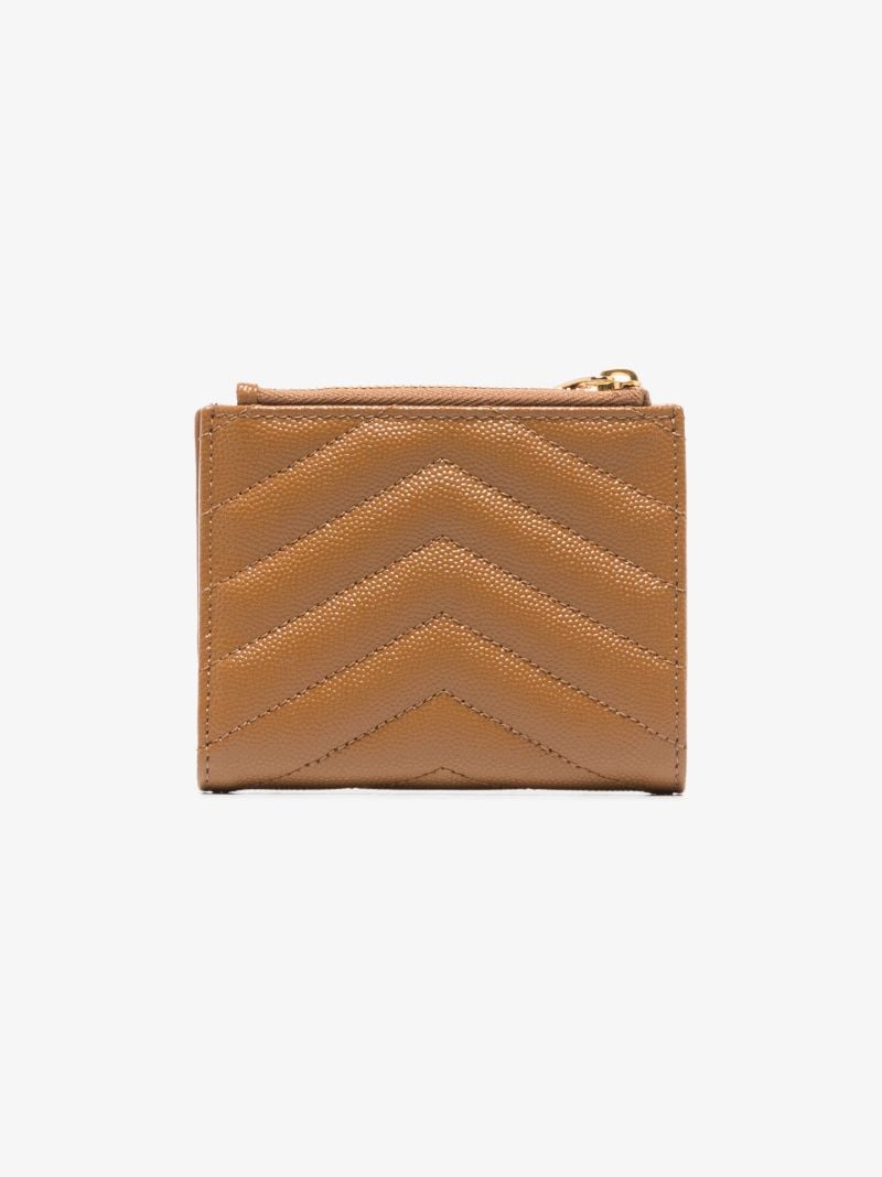 Brown Quilted Leather Card Holder