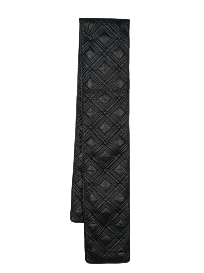 Black Quilted Scarf