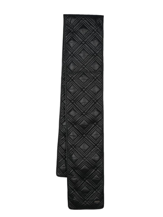Black Quilted Scarf