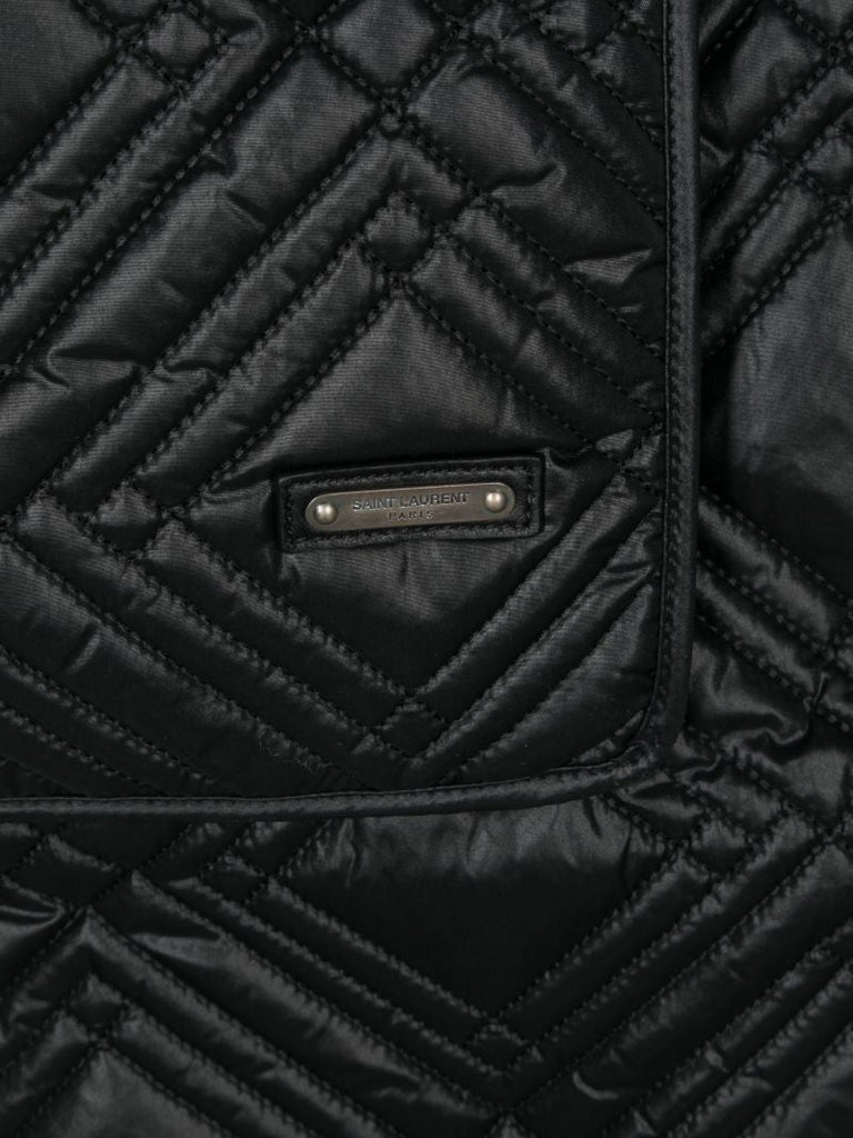 Black Quilted Scarf
