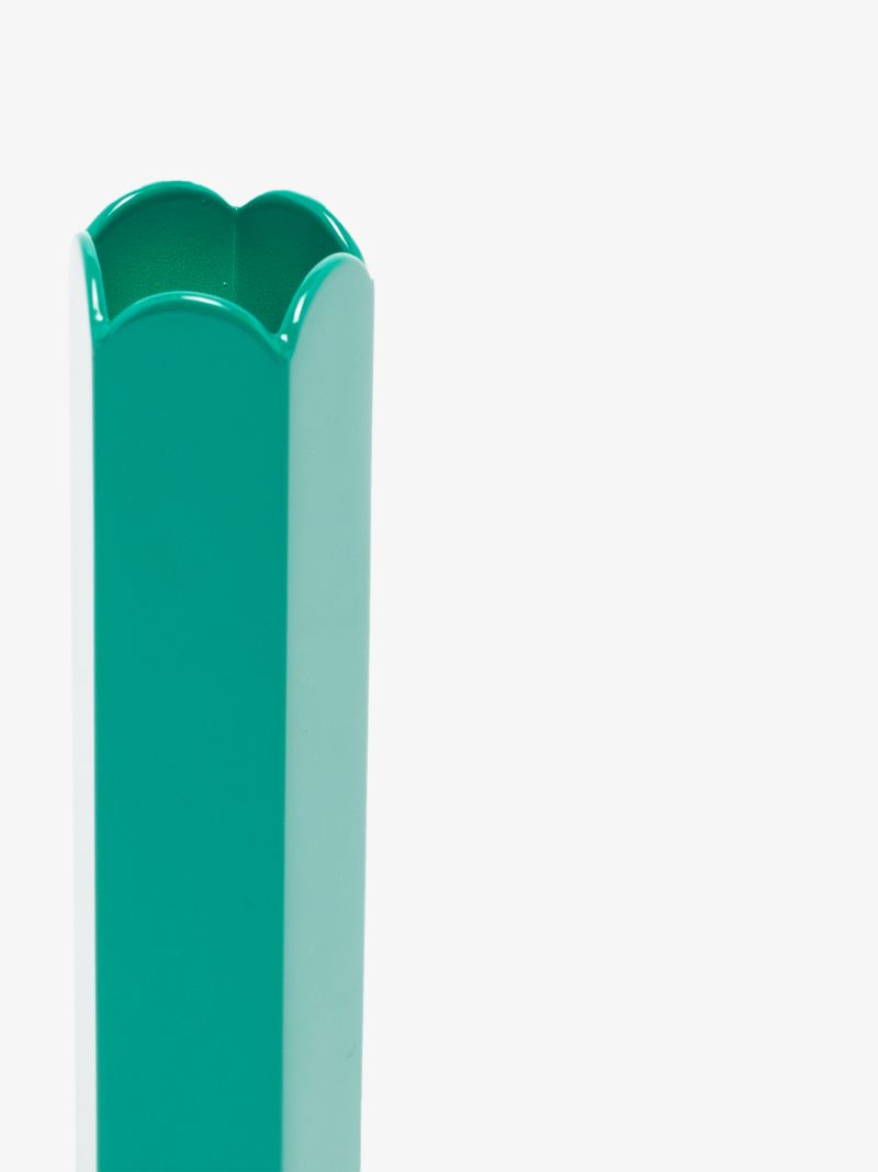 Green Arcs Large Candle Holder