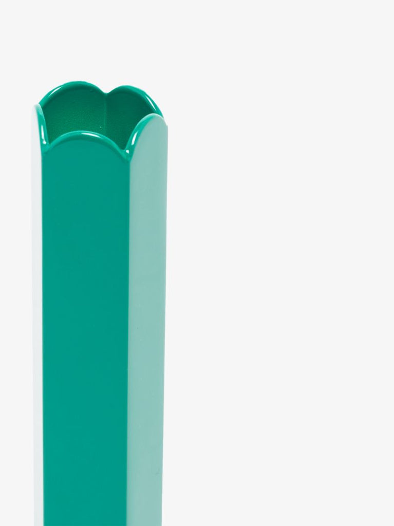 Green Arcs Large Candle Holder