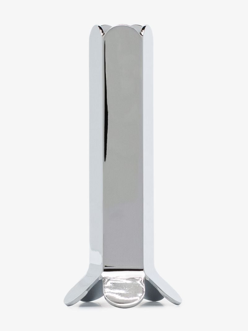 Silver Tone Arcs Large Candle Holder