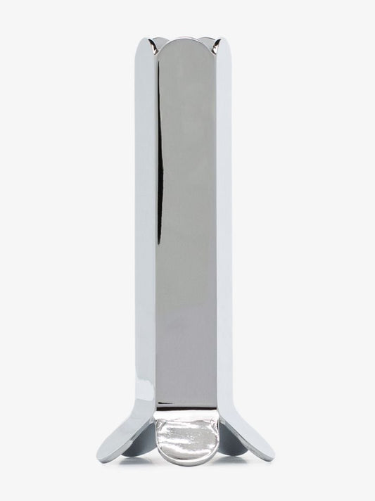Silver Tone Arcs Large Candle Holder