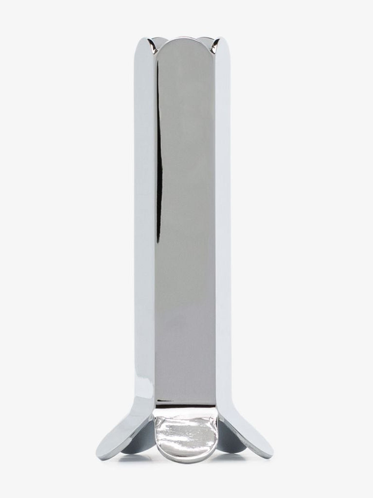 Silver Tone Arcs Large Candle Holder