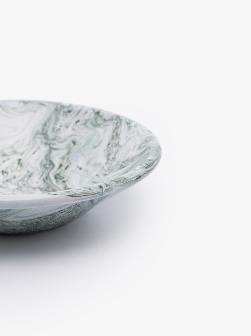 Green Swirl Cereal Bowl Set